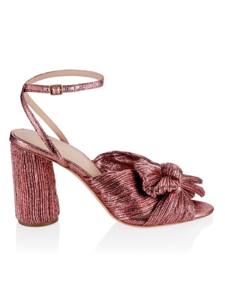 

Сандалии Lamé с завязками Camellia Loeffler Randall, цвет Metallic Rose