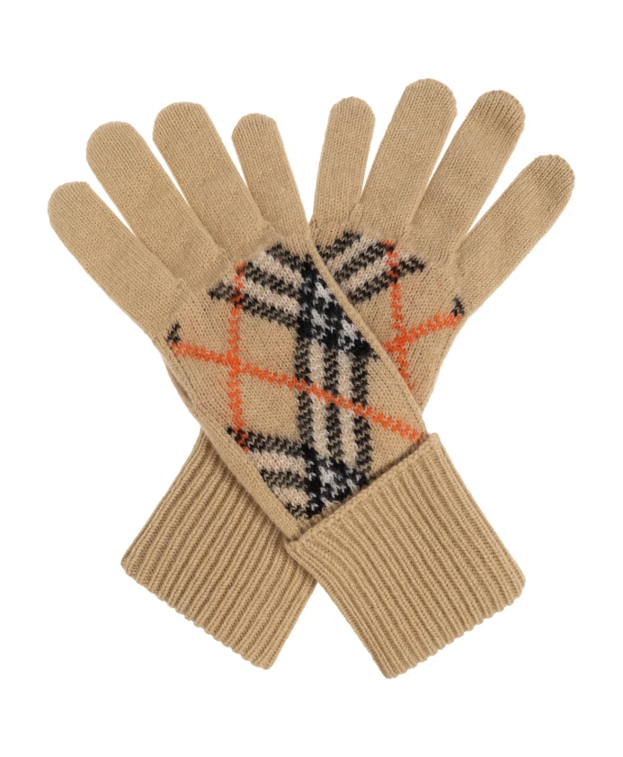 

Кашемировые перчатки Burberry, бежевый