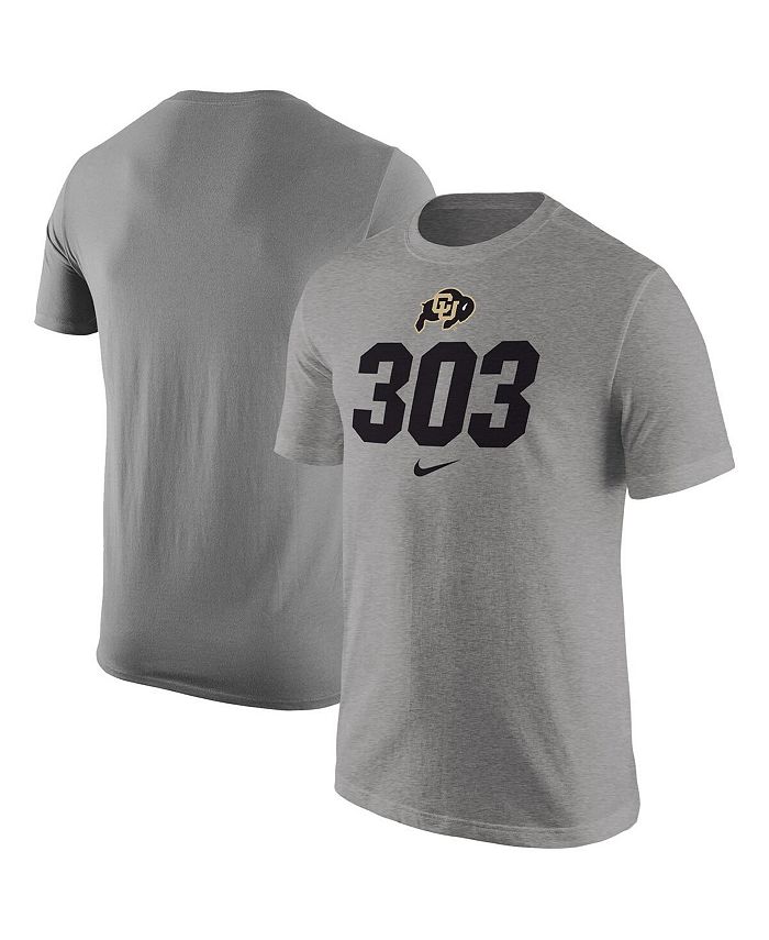 

Мужская футболка Heather Grey Colorado Buffaloes 303 Nike, цвет Heather Gray