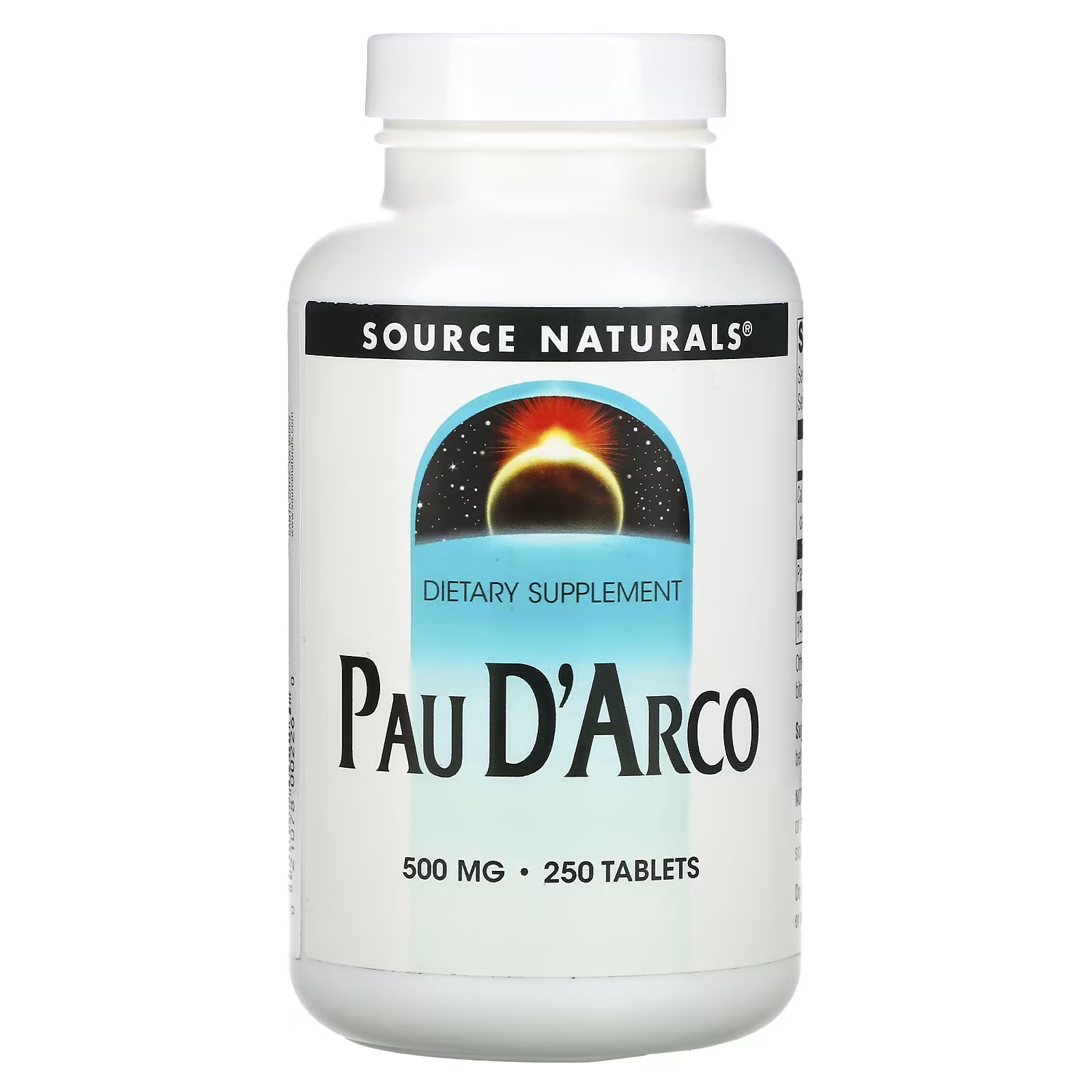 цена Source Naturals Pau D'Arco 500 мг 250 таблеток (250 мг на таблетку)