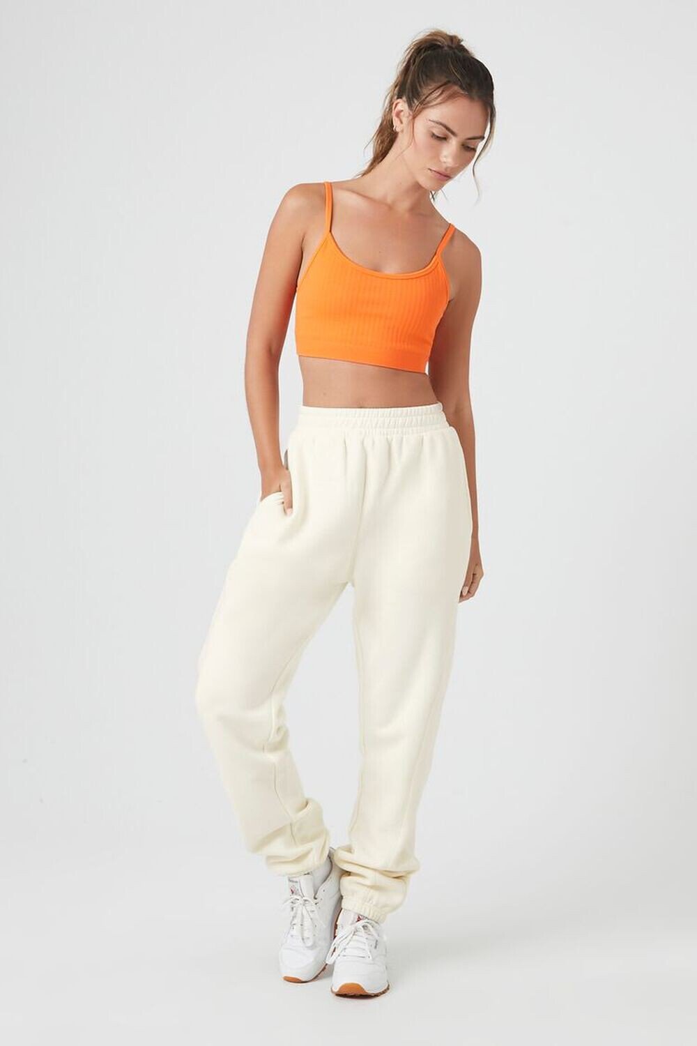 

Активные флисовые джоггеры Forever 21, ванилла