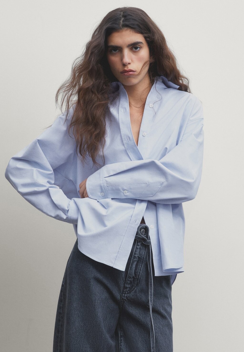 

Рубашка Oxford Massimo Dutti, синий