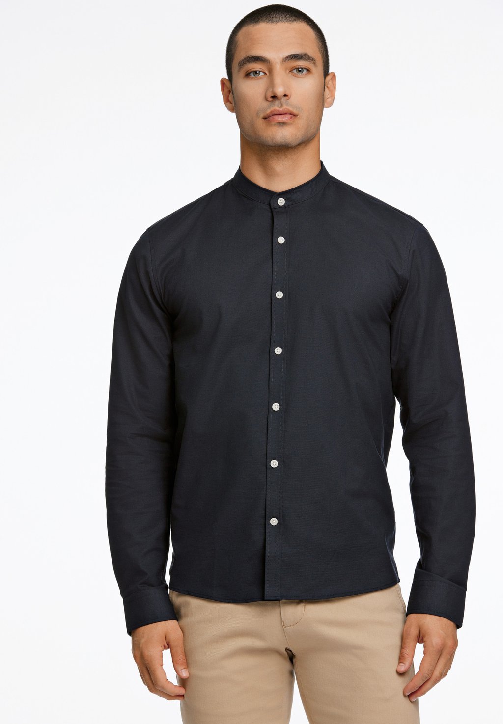 Рубашка Manderin Lindbergh, черный рубашка manderin lindbergh цвет mid blue mix