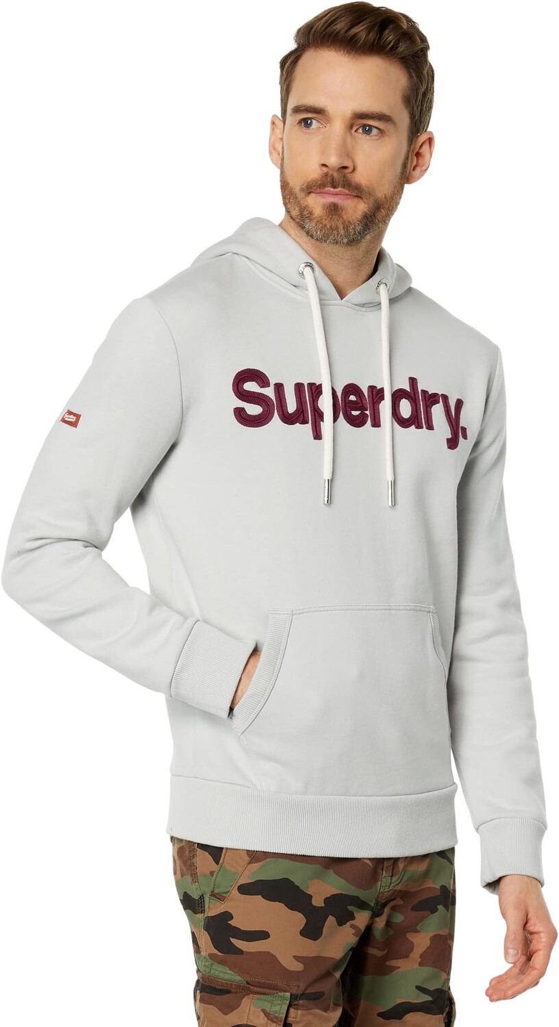 

Классическая толстовка с логотипом Vintage Core Superdry, цвет Chalkstone Grit
