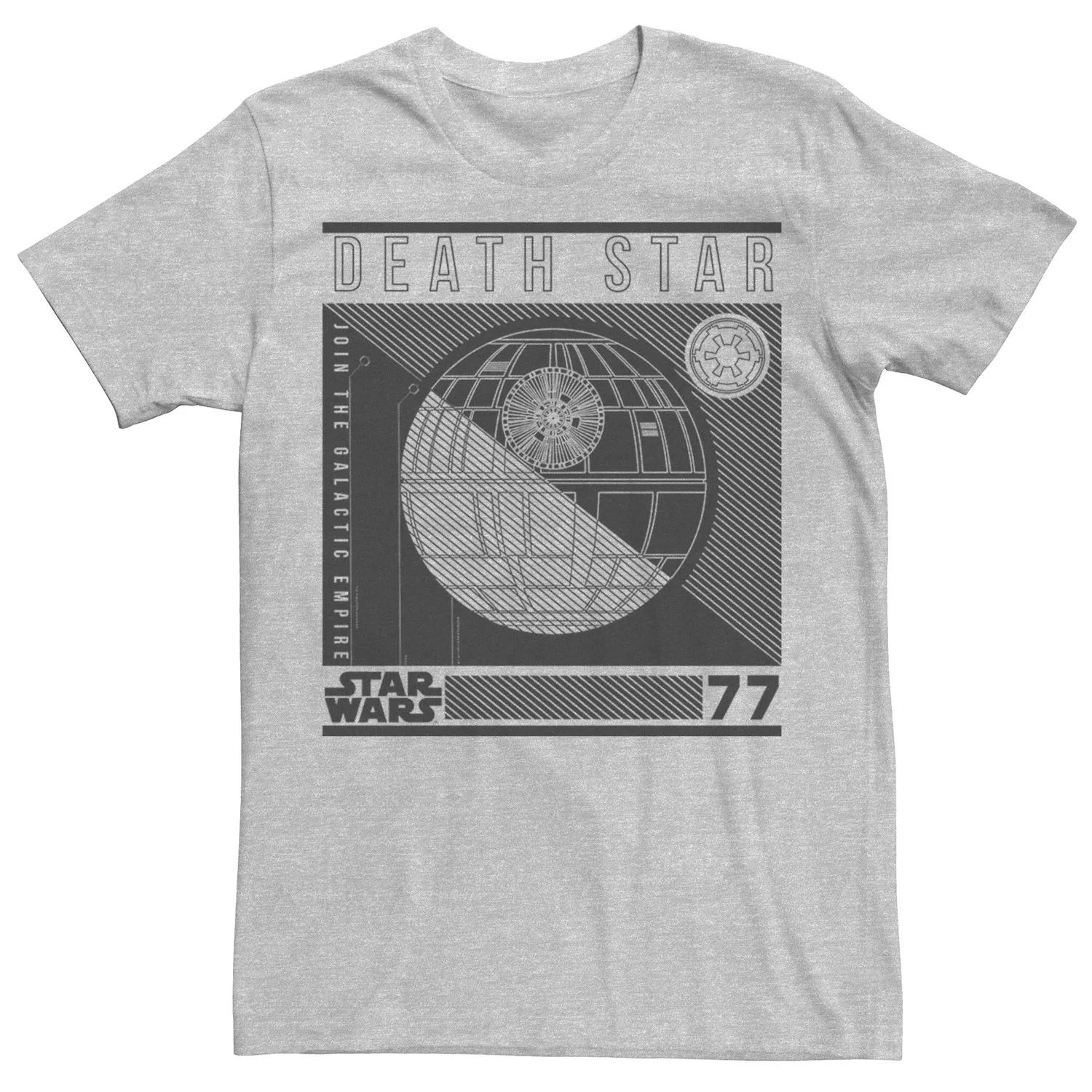 Мужская футболка с графическим плакатом и графическим плакатом «Звездные войны Звезда Смерти» Licensed Character