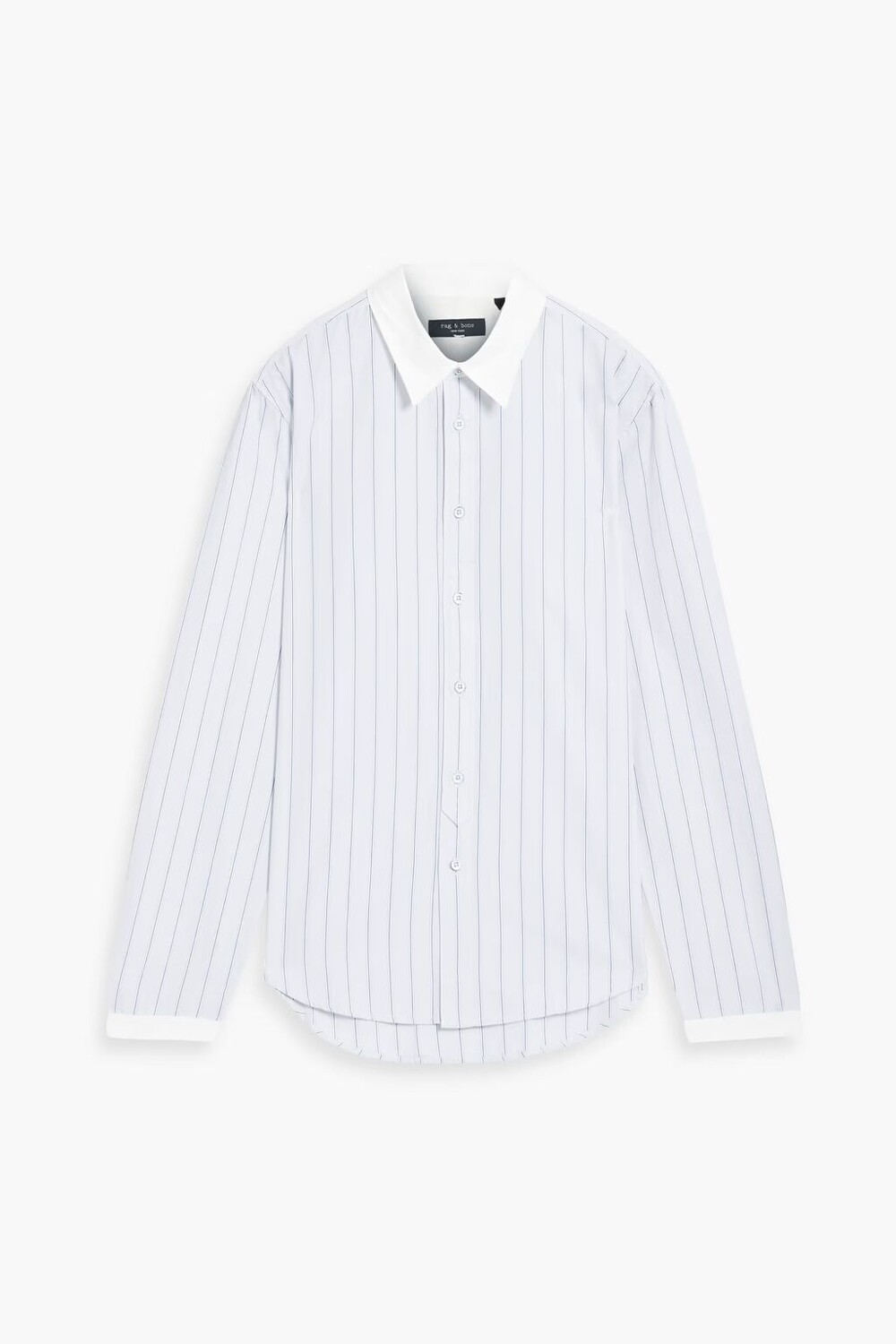 

Полосатая рубашка из хлопкового поплина Rag & Bone, голубое небо