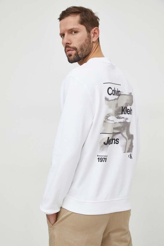 

Хлопковая толстовка Calvin Klein Jeans, бежевый