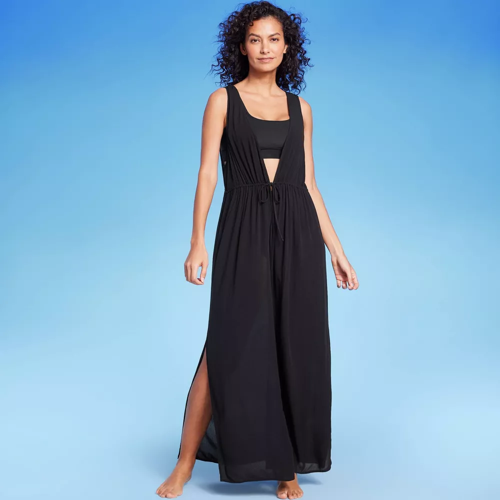 

Женская накидка без рукавов Maxi Duster - Kona Sol, цвет Black