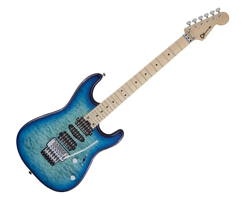 

Электрогитара Charvel MJ San Dimas Style 1 HSH FR Guitar w/Quilt Top - Carribean Burst
