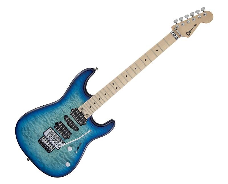 Электрогитара Charvel MJ San Dimas Style 1 HSH FR Guitar w/Quilt Top - Carribean Burst