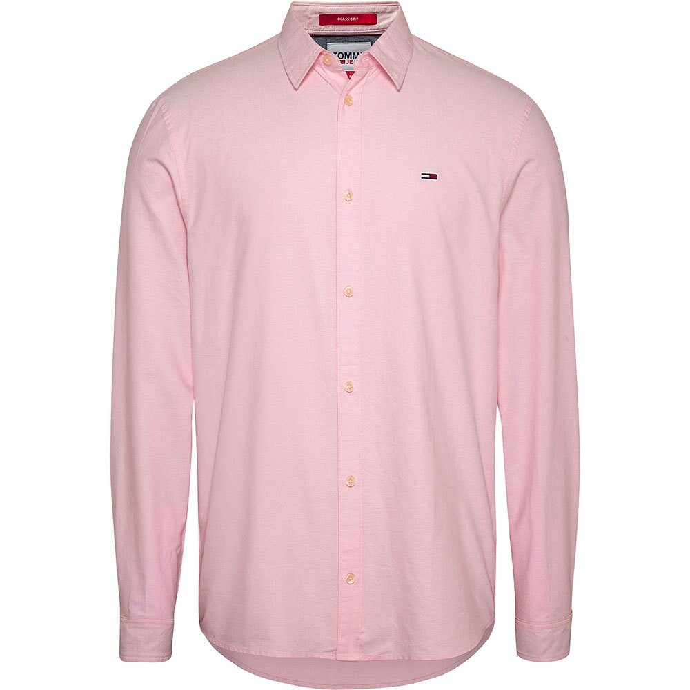 

Рубашка с длинным рукавом Tommy Jeans Classic Oxford, розовый