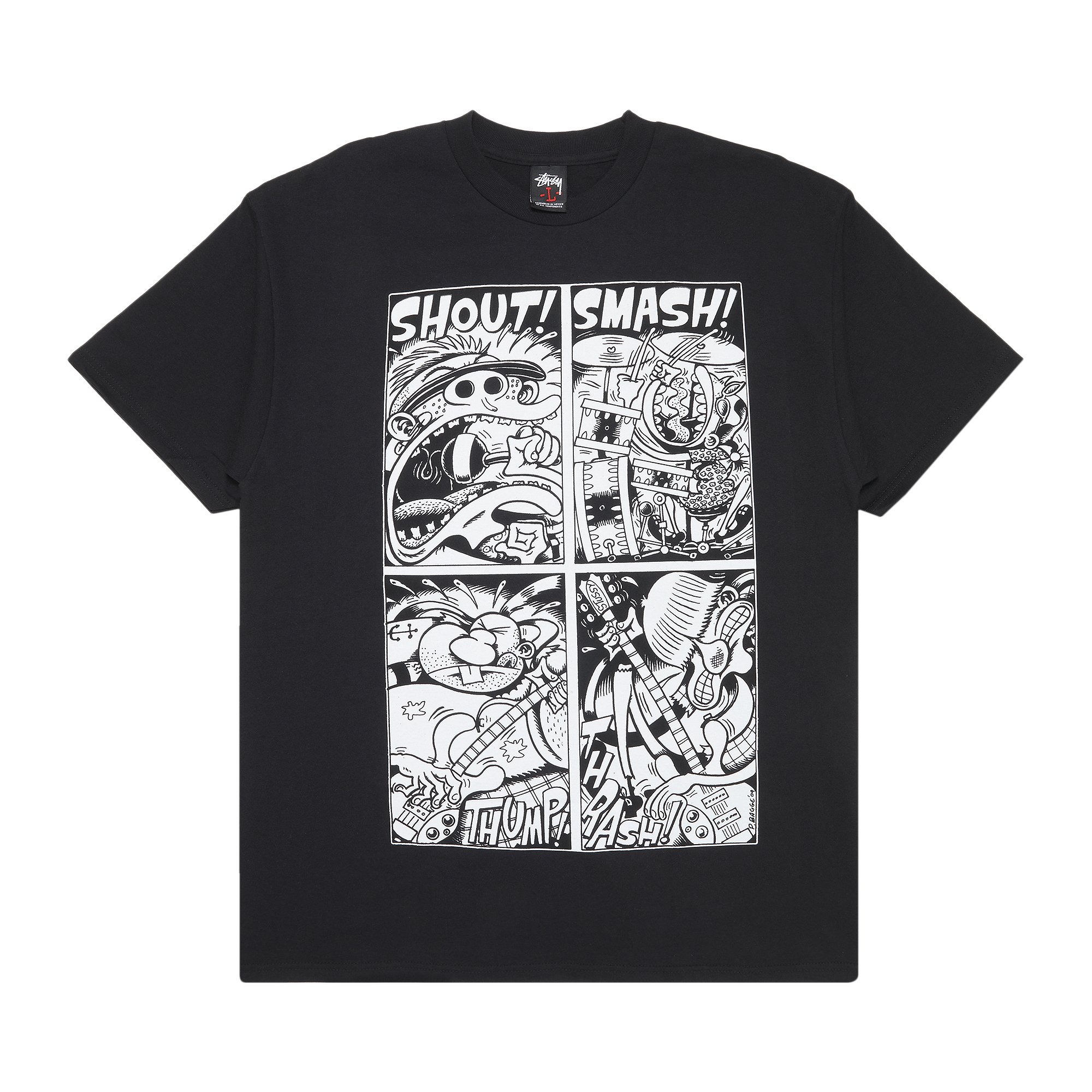 

Stussy Gear x Питер Багге Крик! Разгромить! Футболка Черная, Черный, Stussy Gear x Питер Багге Крик! Разгромить! Футболка Черная