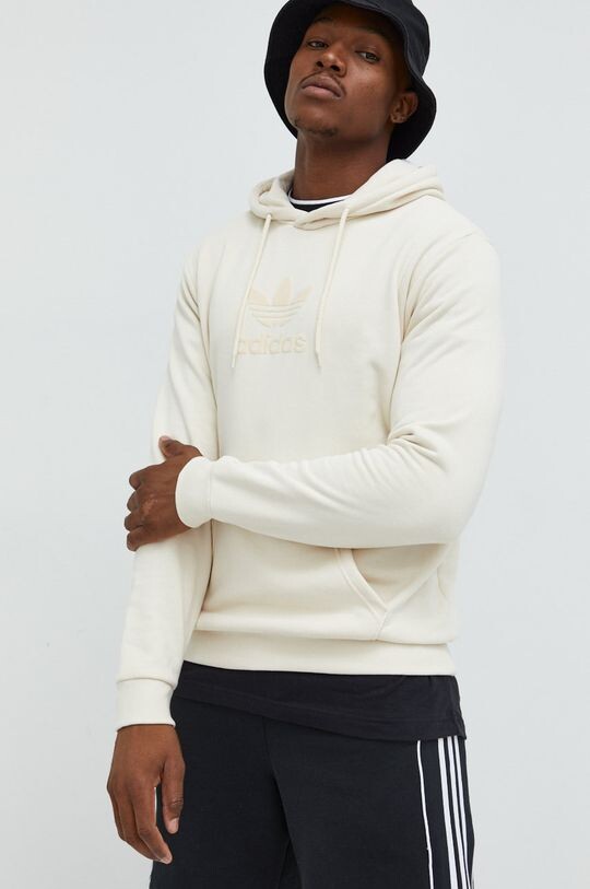 

Хлопковая толстовка adidas Originals, бежевый