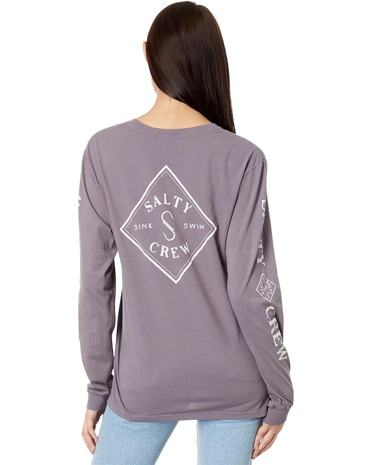 

Футболка Salty Crew Tippet Long Sleeve Boyfriend Tee, цвет Lavender Stone