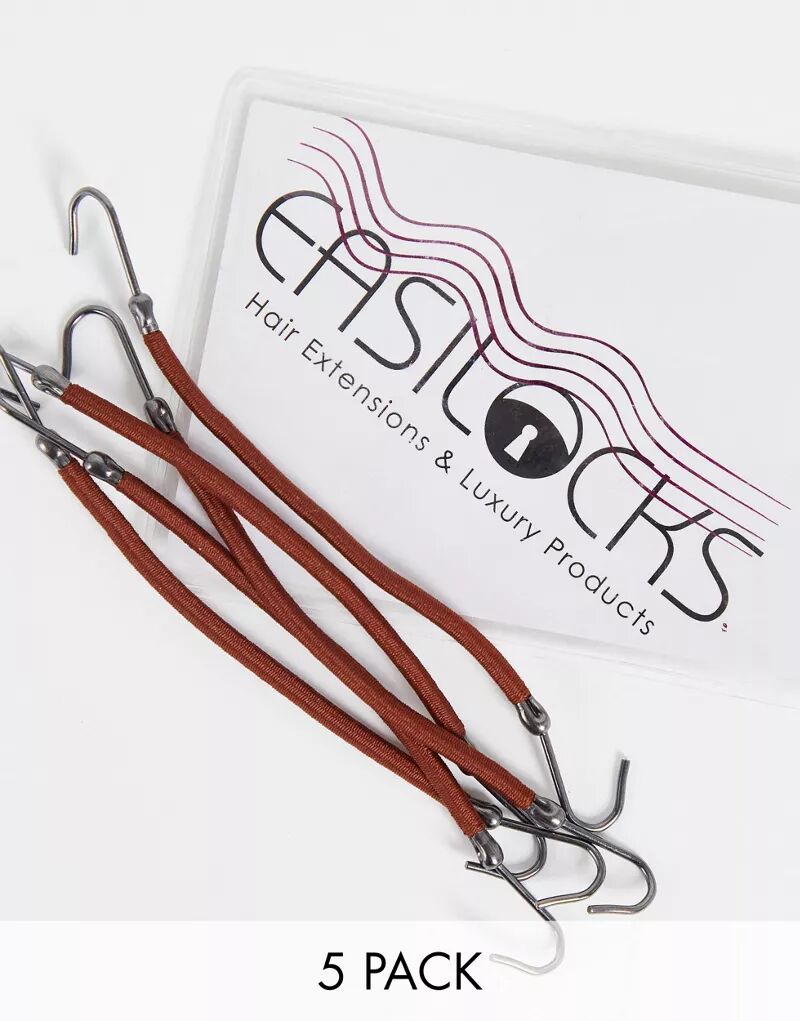 Резинки для волос Easilocks каштанового цвета, в упаковке 5 шт резинки для волос в формовой упаковке нгstyle d 2 см