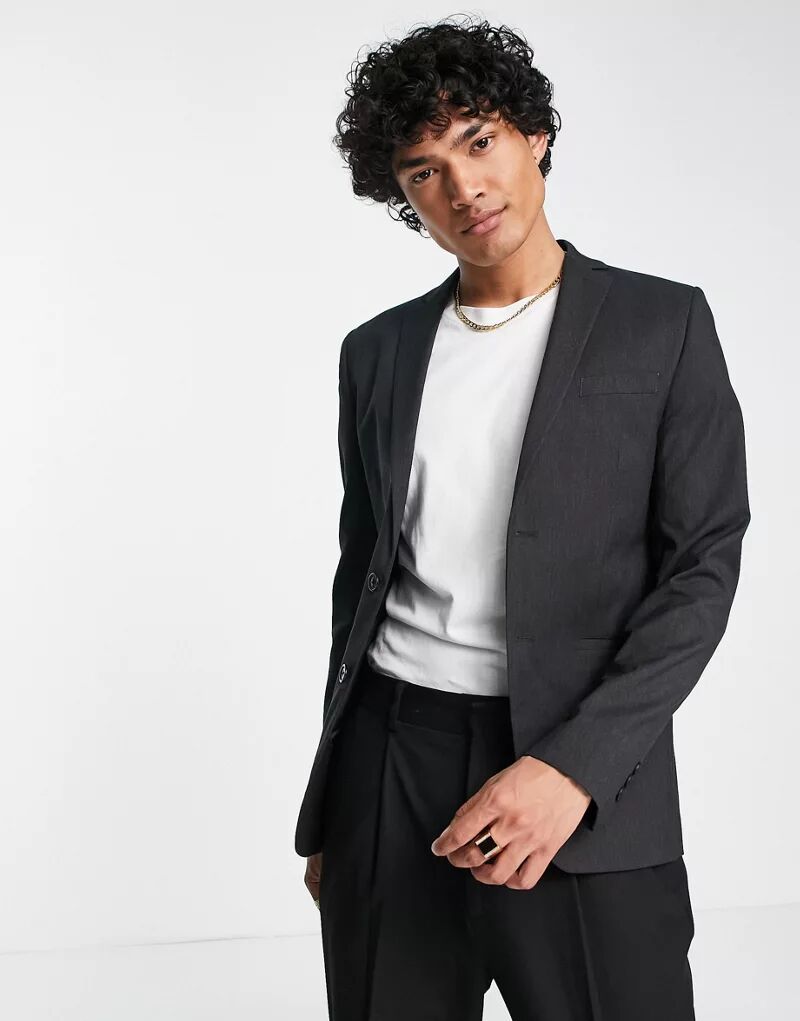 цена Темно-серый пиджак узкого кроя Bolongaro Trevor