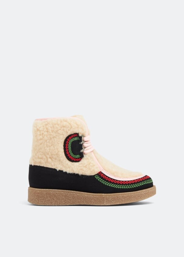 

Ботинки Stella Mccartney Faux Fur, бежевый