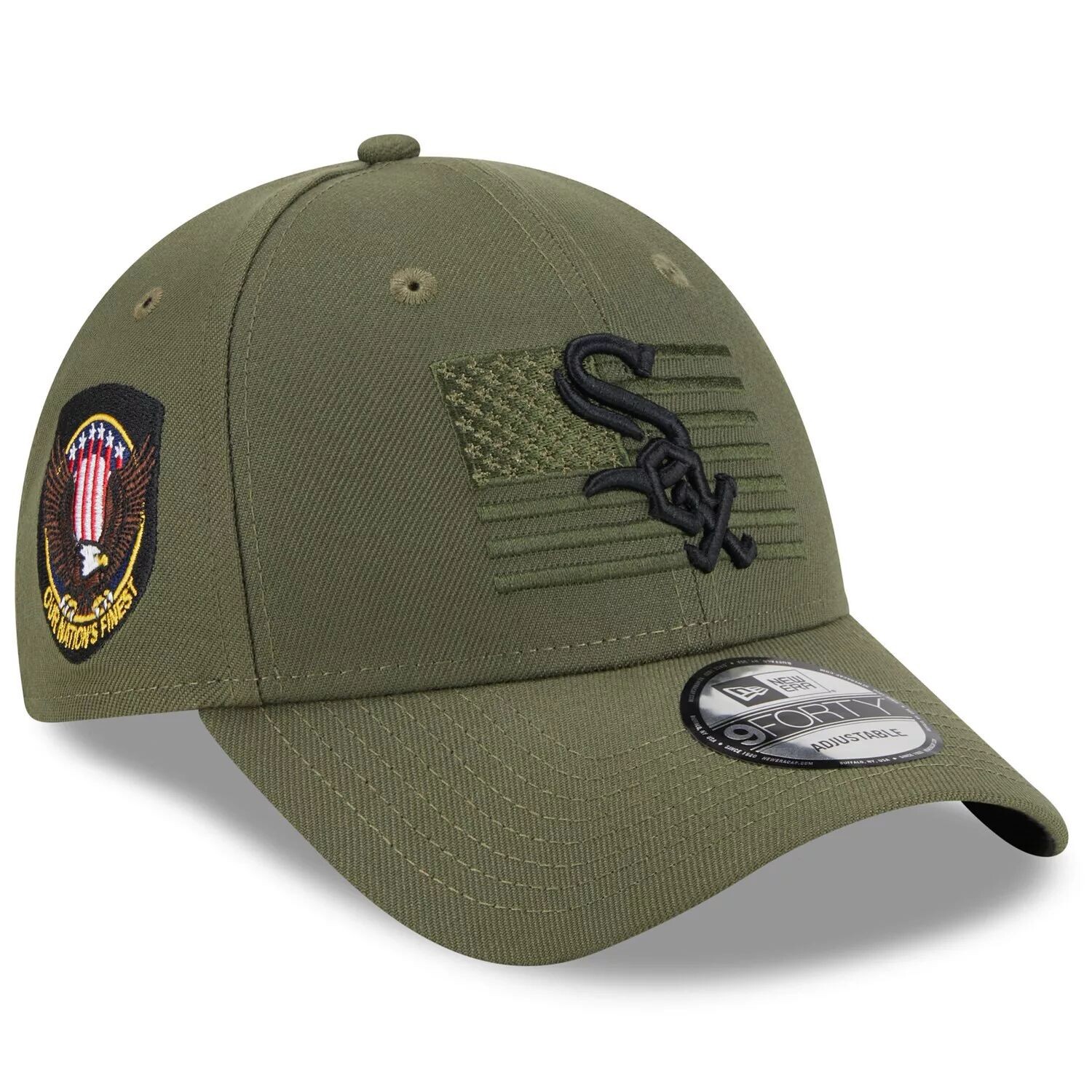 

Мужская регулируемая кепка New Era Green Chicago White Sox 2023 Armed Forces Day 9FORTY