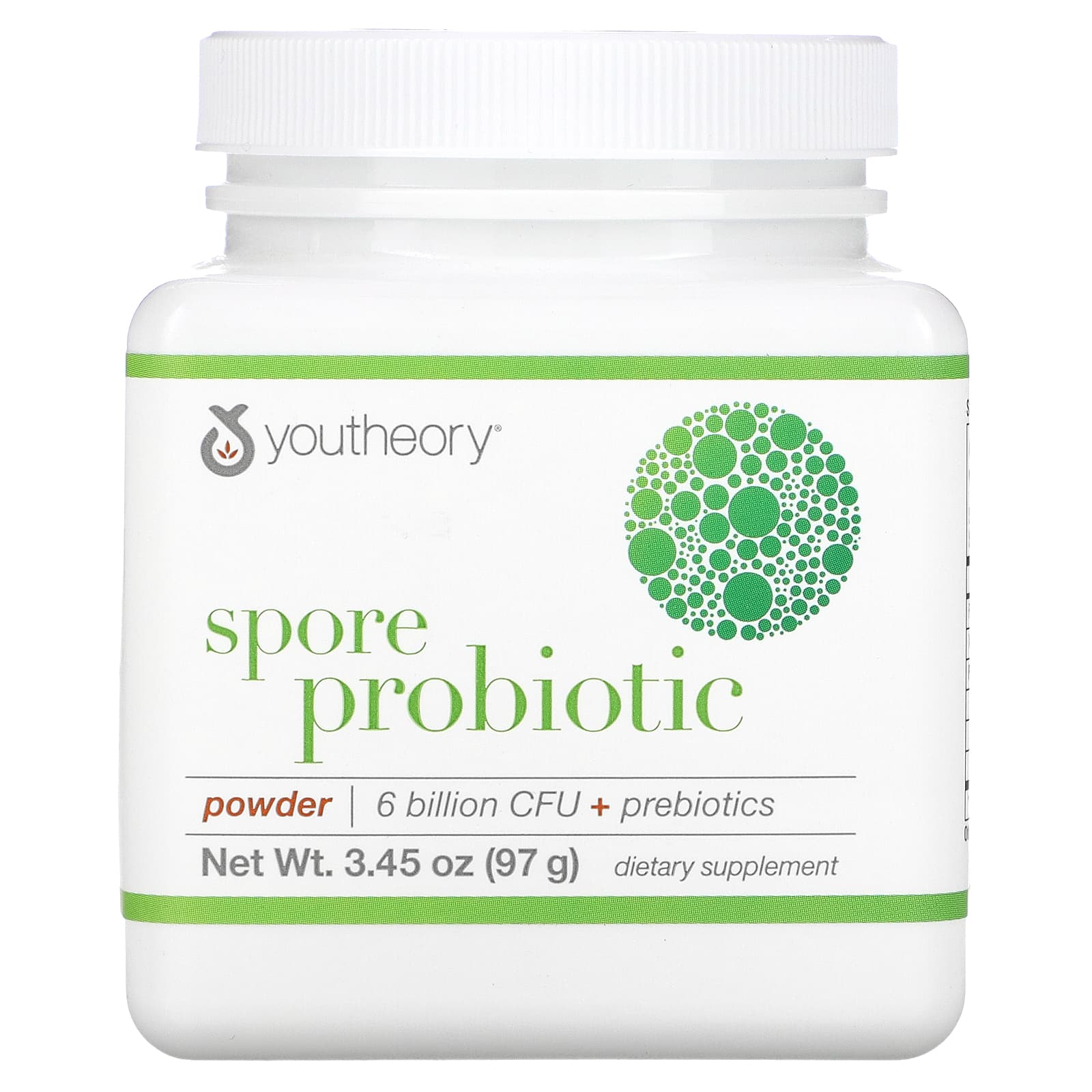 Youtheory Spore Probiotic Powder 6 Billion CFU 3.45 oz (97 g)