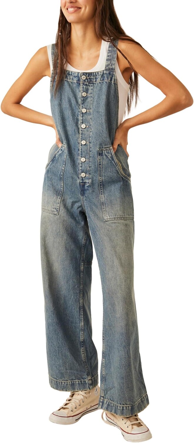 

Брюки Fields Of Flowers Wide Leg Free People, цвет Johnny Blue