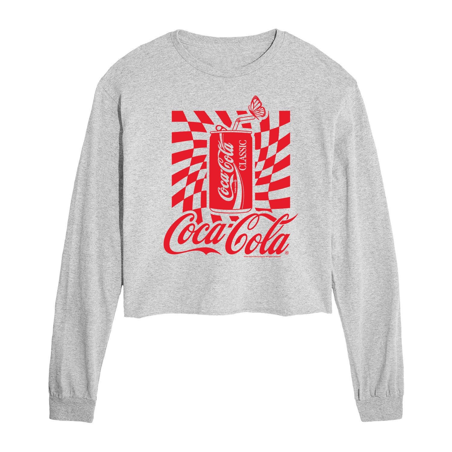

Укороченная футболка с длинными рукавами и рисунком Coca-Cola Can для юниоров Licensed Character, серый