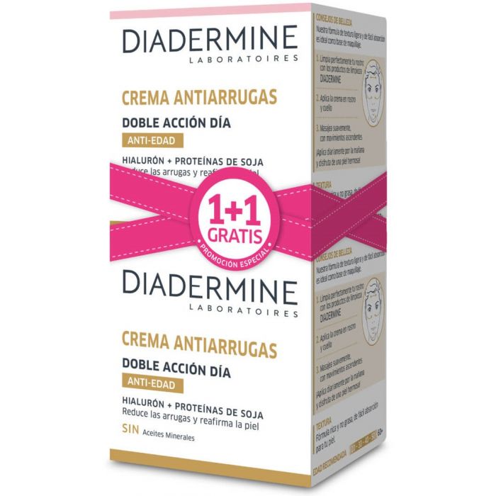 Дневной крем для лица Crema Anti-arrugas 2x1 Diadermine, 50 ml мягкий отшелушивающий крем двойного действия cellcosmet