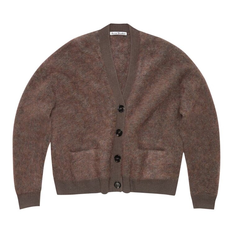 

Кардиган Acne Studios Wool Mohair 'Brown/Blue Melange', коричневый