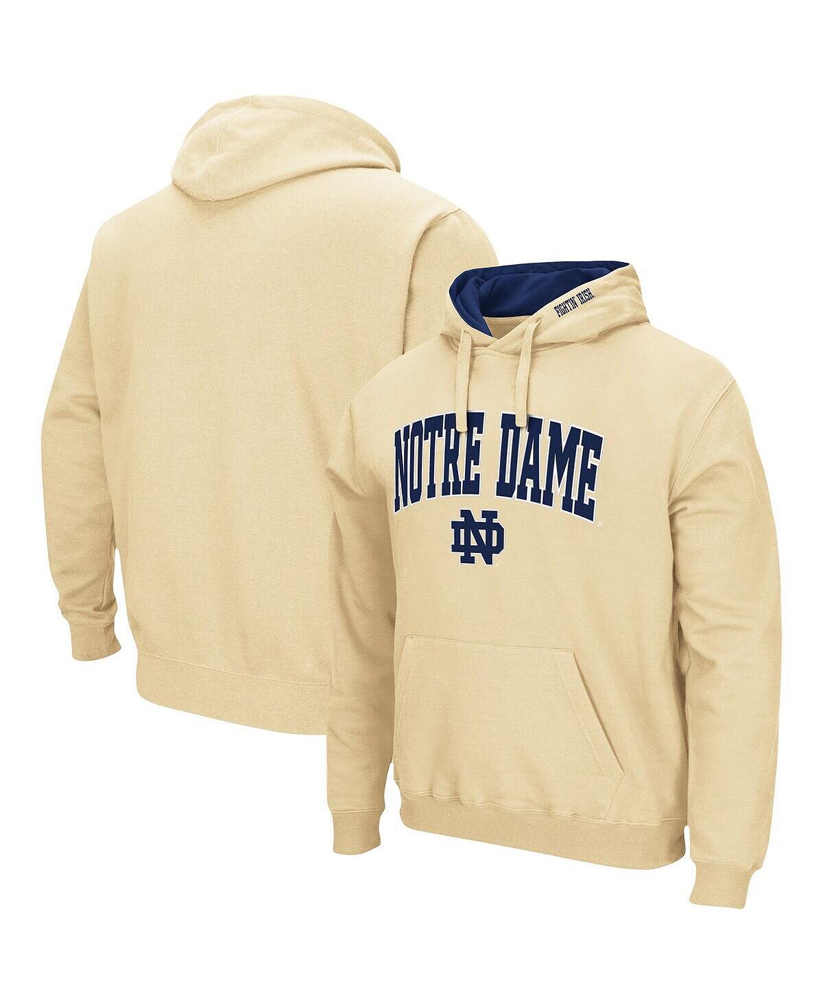 

Мужской золотой пуловер с капюшоном Notre Dame Fighting Irish Arch и Logo 3.0 Colosseum, Желтый