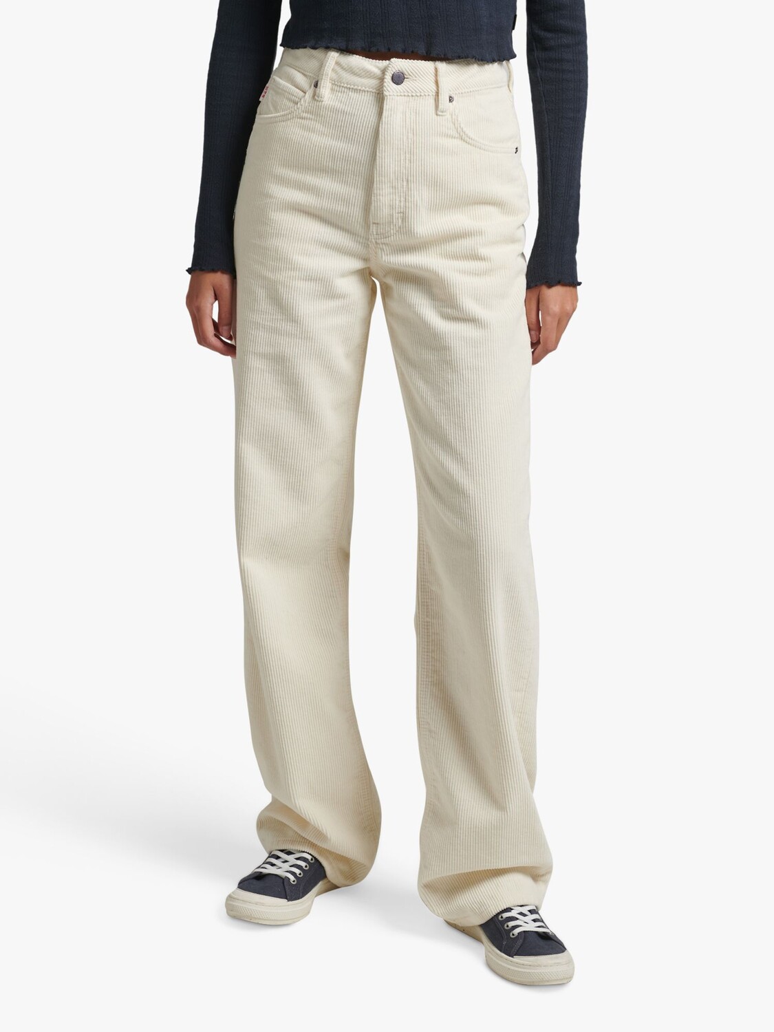 

Широкие вельветовые брюки Superdry Vintage, цвет Riff White