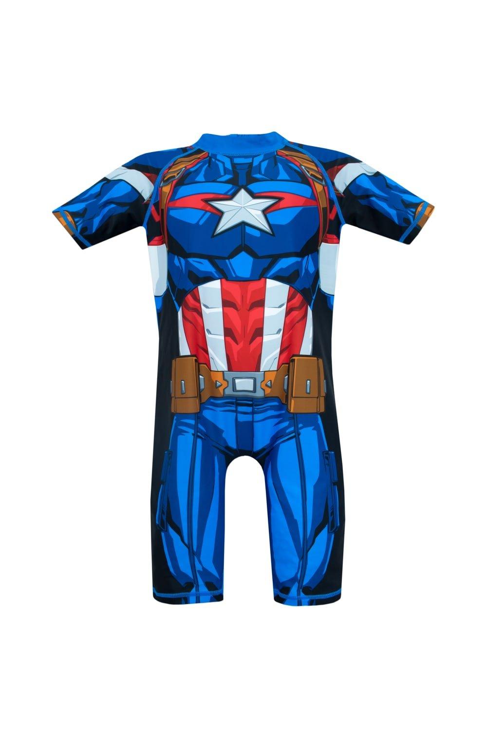 Купальник Капитана Америки Мстителей Marvel, синий рюкзак капитана америки marvel синий