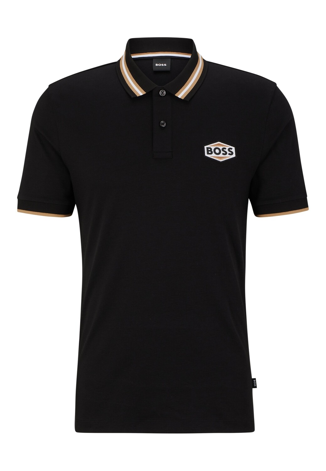 

Рубашка поло BOSS PARLAY 194 Regular Fit, черный