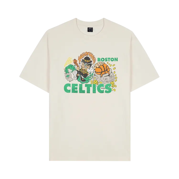 

Футболка Brain Dead x NBA Boston Celtics 'Natural', кремовый