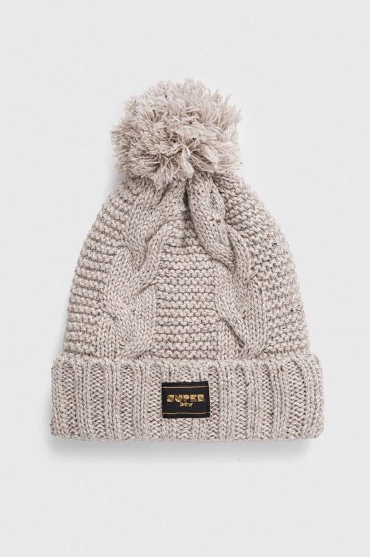 

Шапка из смесовой шерсти Superdry, бежевый