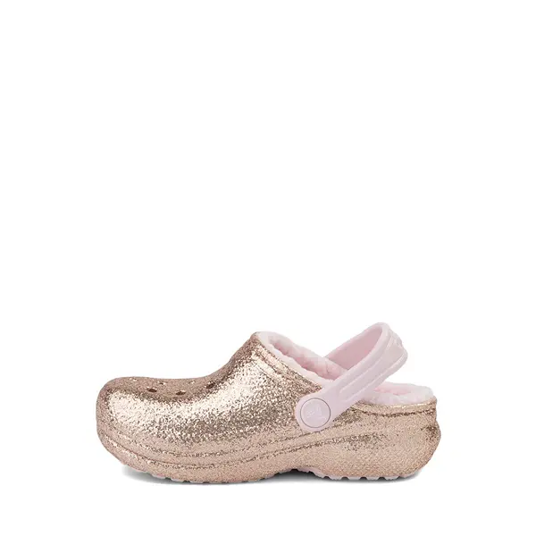 

Сабо Crocs Classic Fuzz-Lined Glitter Clog, цвет Gold/Barely Pink