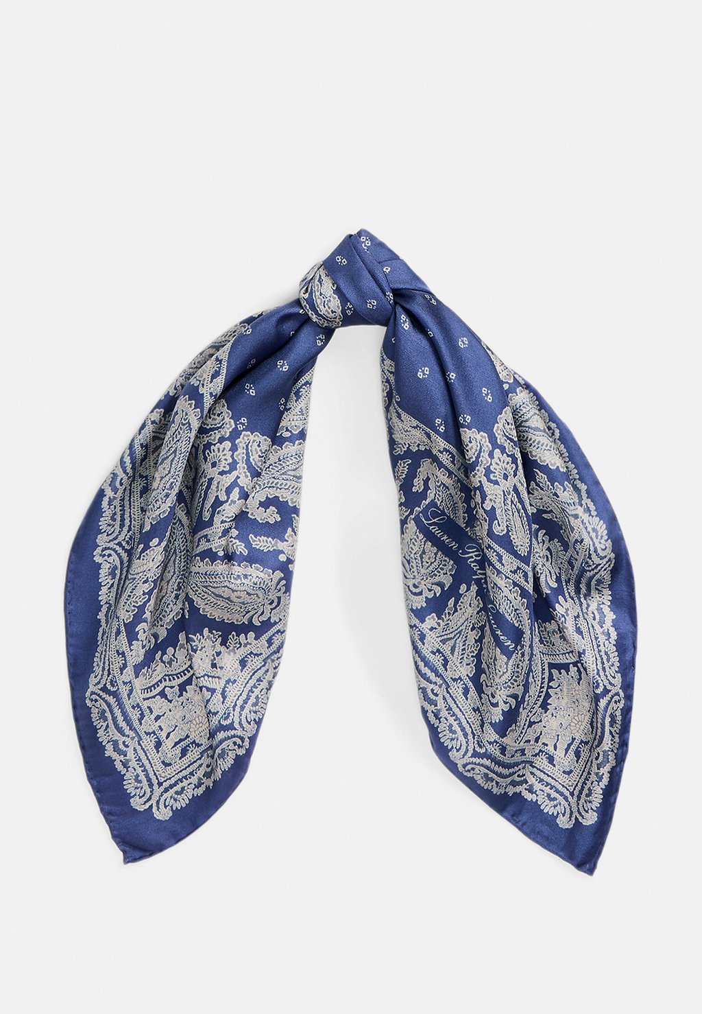 

Шарф PAISLEY SILK TWILL SQUARE SCARF Ralph Lauren, синий