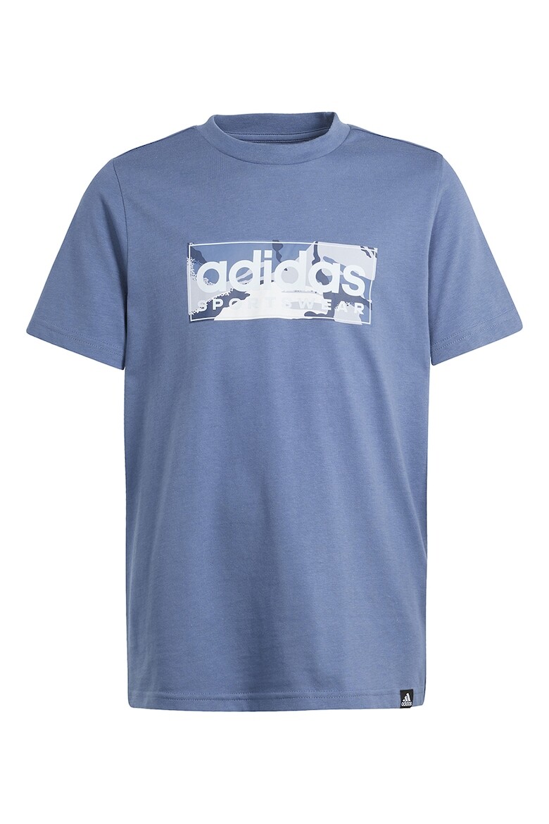 

Хлопковая футболка с логотипом Adidas Sportswear, белый