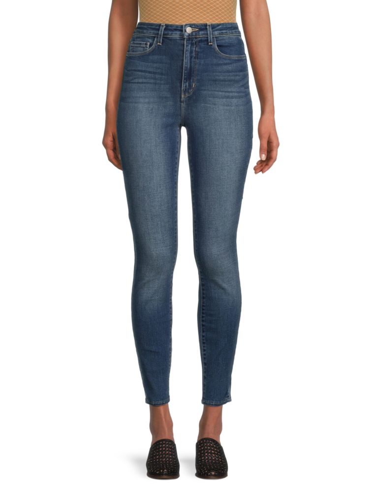 Эластичные джинсы-скинни Monica со сверхвысокой посадкой L'Agence, цвет Parkway
