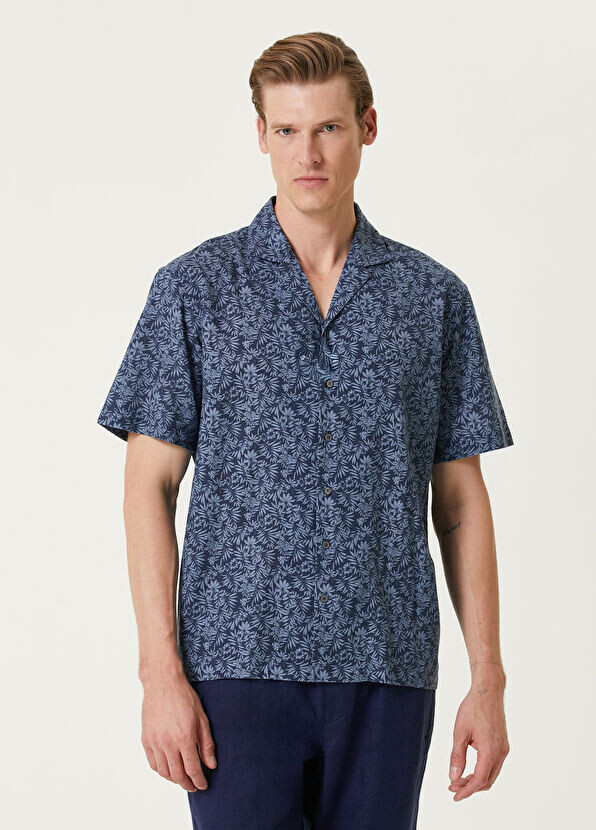 

Рубашка свободного кроя с рисунком Beymen Collection, синий