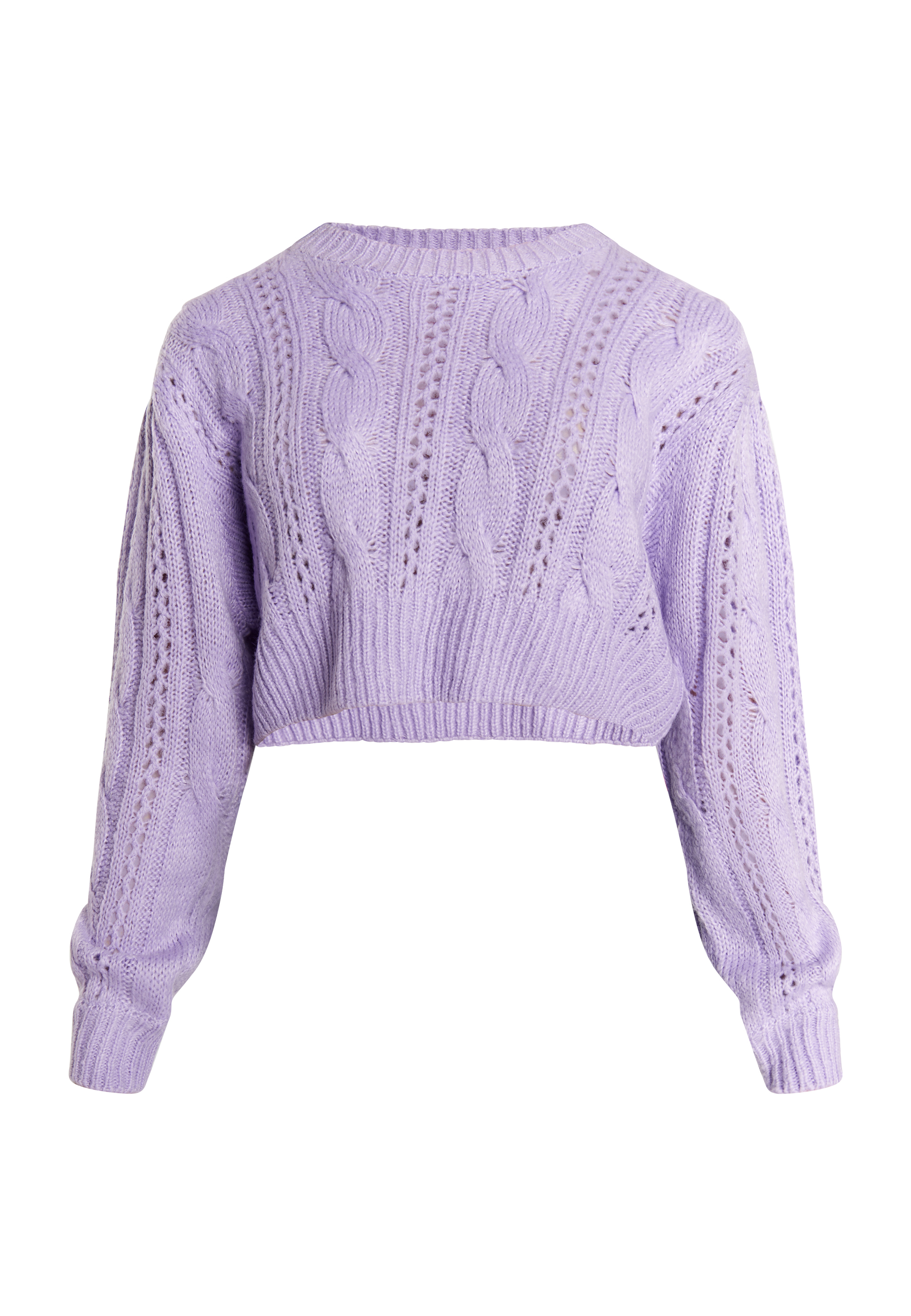 Толстовка myMo Strick Cropped Pullover, фиолетовый