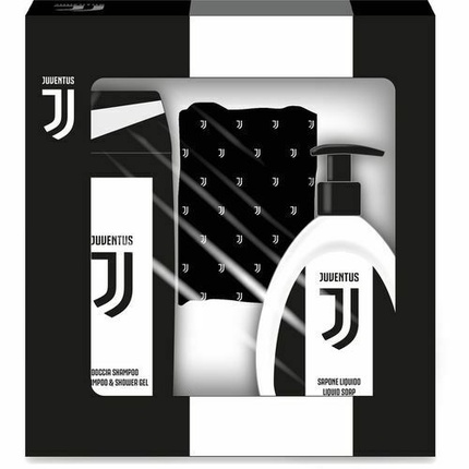Подарочный набор для мужчин и женщин: гель для душа, шампунь, жидкое мыло и грелка для шеи, Juventus