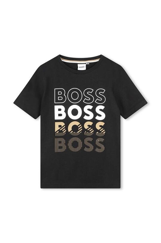 

Хлопковая футболка для детей Boss, черный