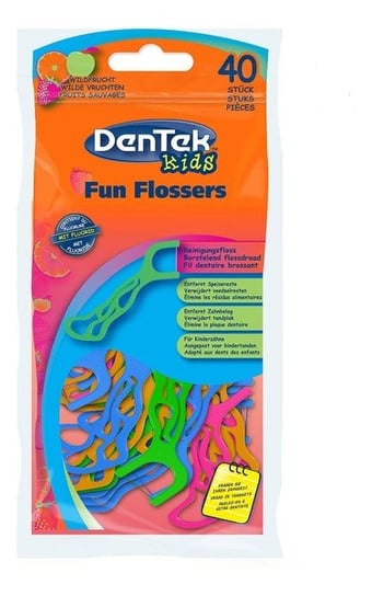 

Зубочистки Dentek Kids fun flossers с нитью для детей 40 шт.