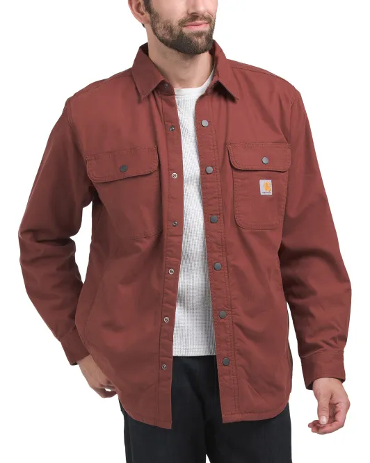 

Куртка-рубашка из парусины Rugged Flex на подкладке Carhartt, цвет Sable