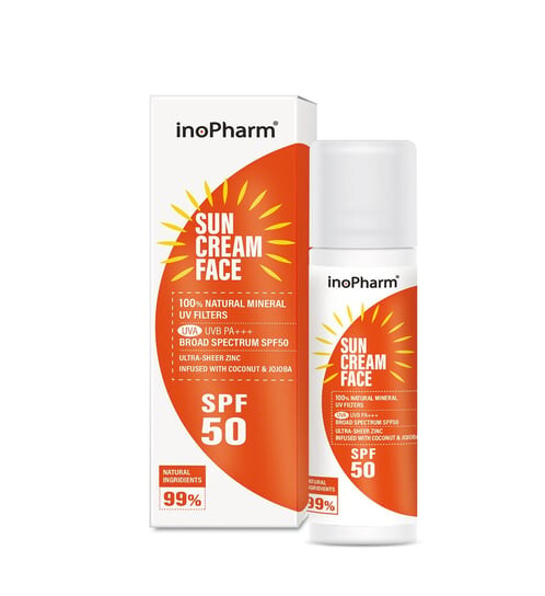 

Солнцезащитный крем для лица с фильтром SPF 50 35 г inoPharm