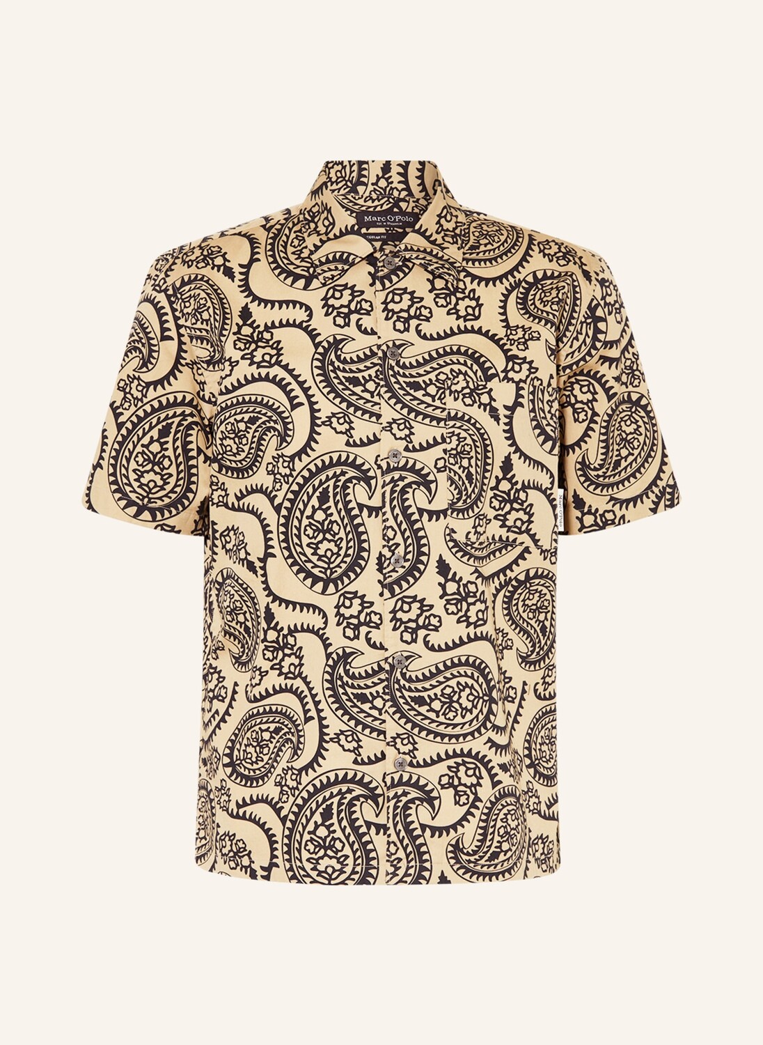 

Рубашка Marc O'Polo Kurzarm-Regular Fit, бежевый