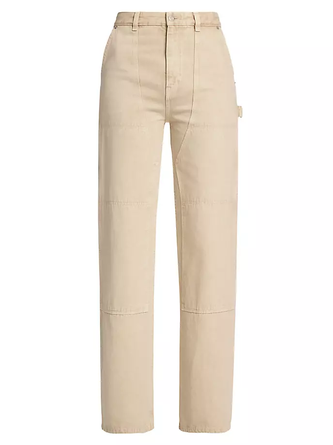 

Джинсы прямого кроя с высокой посадкой Carpenter Helmut Lang, цвет ecru acid