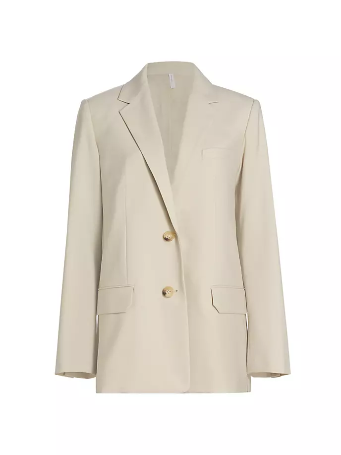 

Блейзер оверсайз из смесовой шерсти Helmut Lang, цвет hazel