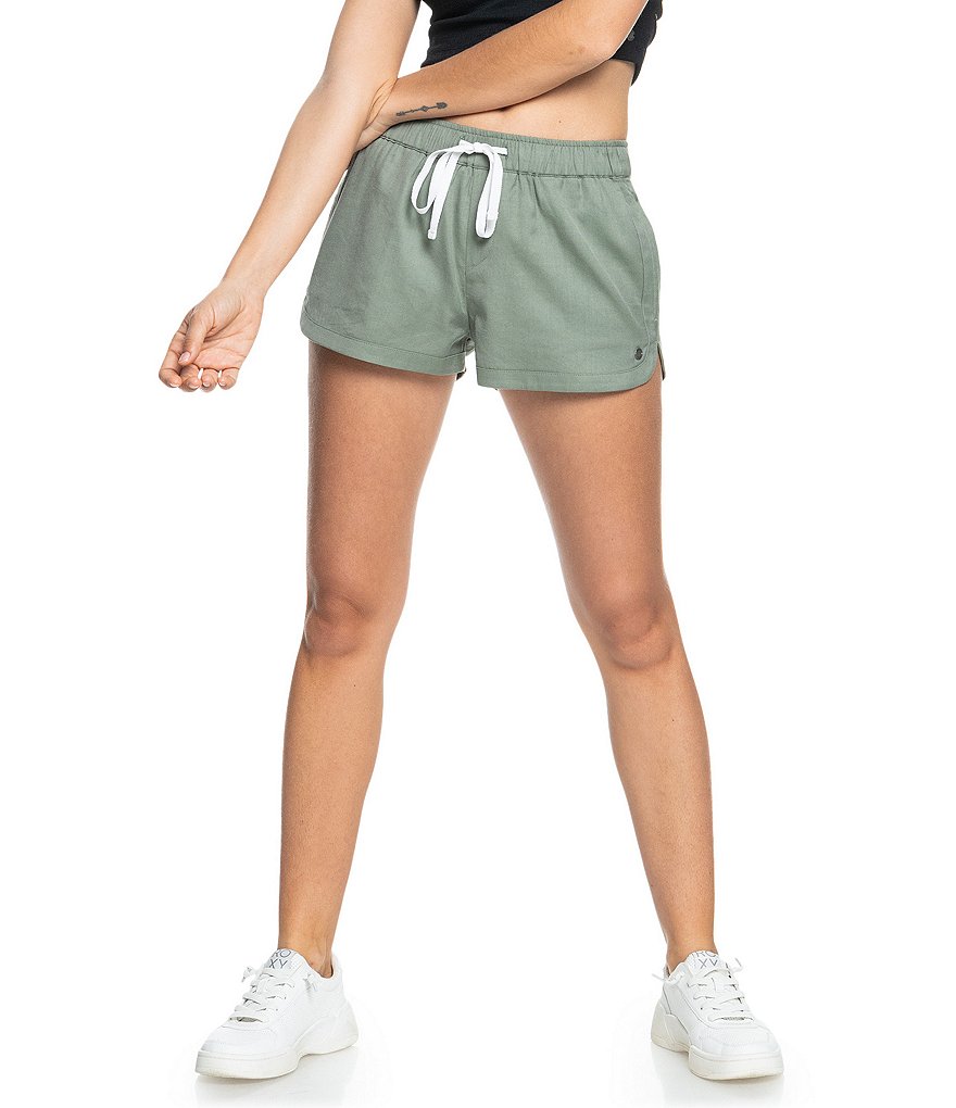 Roxy New Impossible шорты с завязками Love Love, зеленый цена и фото