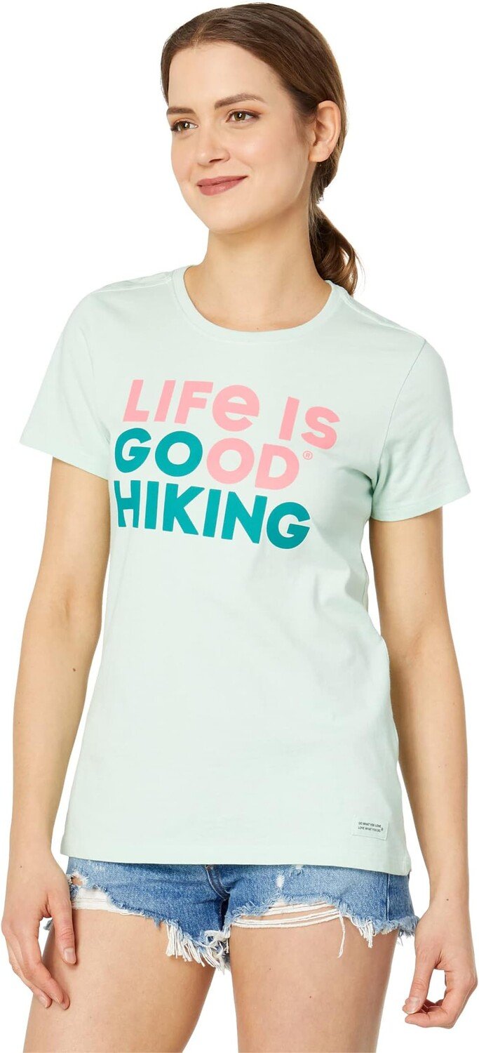 

Футболка Crusher с короткими рукавами Go Hiking Life is Good, цвет Sage Green