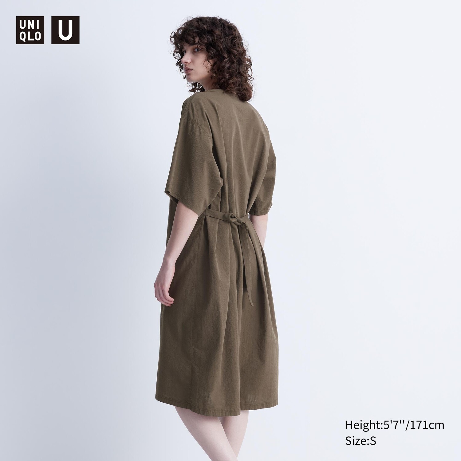 

Текстурное платье UNIQLO, темно коричневый